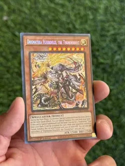 Yugioh Dogmatika Fleurdelis, the Thunderbolt DOOD-EN026 Secret Rare 1st Ed NM - Image 2