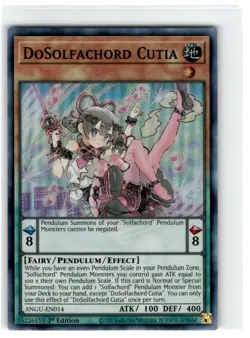 Yu-Gi-Oh! Dosolfachord Cutia Super Rare ANGU-EN014 MP 1st Edition - Image 1