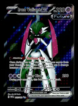 Iron Valiant ex Secret Rare Paradox Rift 225/182, NM Pokemon Card - Image 1