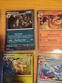 Prismatic Evolutions Costco 8 Mini Tin Cosmos Promo Cards SET - Image 3