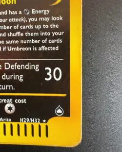 Pokemon Card-Umbreon-Acquapolis-ENG-H29/H32-Holo - Image 4