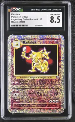 CGC 8.5 Kadabra 2002 Legendary Collection 49/110 Reverse Holo Pokemon Card - Image 1