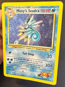 Misty's Seadra 9/132 2000 Gym Heroes Pokemon Card Vintage Holo Rare - Mp - Image 3
