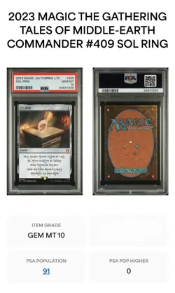 PSA GEM MT 10 SET OF MTG LOTR SOL RINGS. MAGIC THE GATHERING, LORD OF THE RING - Image 5