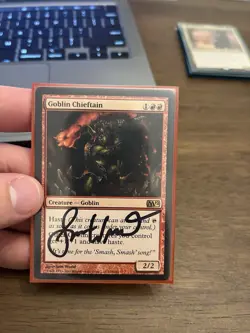 Signed MTG - Goblin Chieftain M12 - Image 1