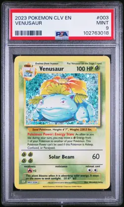 PSA 9 MINT Venusaur 003/034 CLV Classic Box Holo Rare Pokemon Trading CG 2023 - Image 1