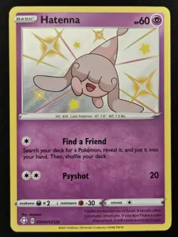 Hatenna SV054/SV122 Shining Fates Shiny Vault Holo Rare Pokemon TCG 2021 NM - Image 1