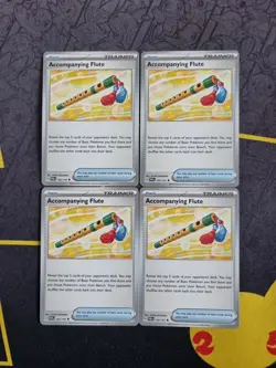 4x Accompanying Flute - Trainer Play Set 142/167 - Twilight Masquerade - Pokemon - Image 1