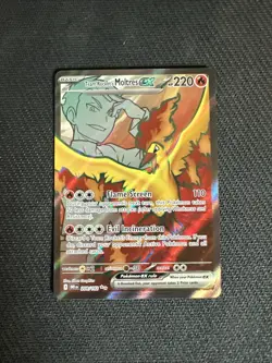 Pokemon TCG Team Rocket's Moltres ex 208/182 Destined Rivals Holo Full Art NM - Image 1