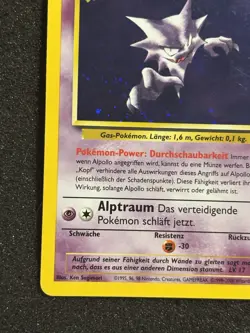 Haunter Holo German Pokemon Fossil 6/62 1999 Alpollo NM+ WOW!! - Image 4