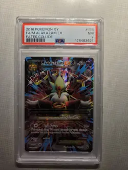 PSA 7 Pokemon Fates Collide Mega Alakazam EX Full Art #118/124 - Image 1