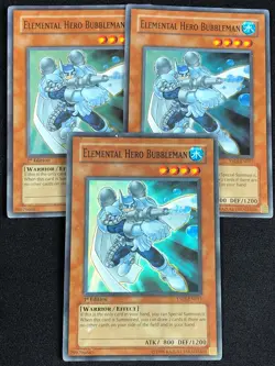 YUGIOH ELEMENTAL HERO BUBBLEMAN YSDJ-EN017 1ST SUPER X3 (MP) - Image 1
