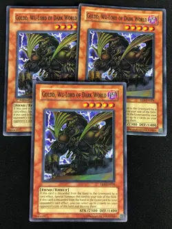 YUGIOH GOLDD WU-LORD OF DARK WORLD EEN-EN024 SUPER X3 (LP) ONE IS 1ST - Image 1