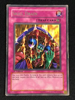 YUGIOH SKILL DRAIN DCR-049 1ST RARE LIGHT PLAY - Image 1