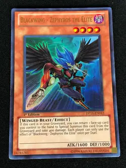 YUGIOH BLACKWING ZEPHYROS THE ELITE DP11-EN012 1ST ULTRA (NM) - Image 1
