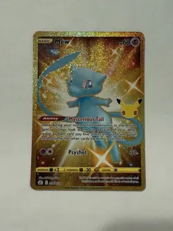 Pokemon TCG Celebrations Shiny Mew Gold Full Art Holo Card 25/25 Secret Rare - Image 1