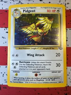 Pidgeot 08/64 Jungle 1999 Holo Rare Pokemon Card - Image 1
