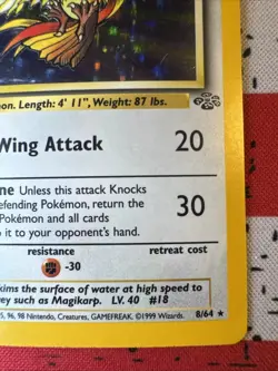 Pidgeot 08/64 Jungle 1999 Holo Rare Pokemon Card - Image 4