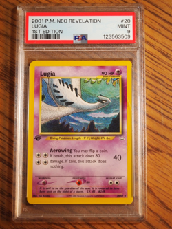 Pokemon 1st Edition Neo Revelation Lugia rare card, PSA 9 - Image 1