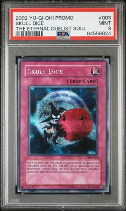 PSA 9 VINTAGE Yugioh! Skull Dice EDS-003 Secret Rare Exclusive Promo Card PSA 9 - Image 3