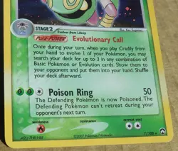 Cradily 7/108 Rare Holo Power Keepers Set Pokemon Card NM - Image 3