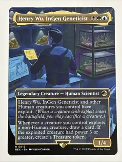 MTG Universes Beyond: Jurassic World Henry Wu, InGen Geneticist Extended Art - Image 1