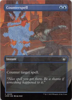 Counterspell (Borderless) C Commander Masters 630 LP-NM - Image 1