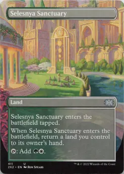 Selesnya Sanctuary (Borderless) U Double Masters 2022 411 LP-MP MTG - Image 1