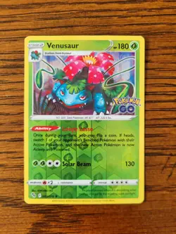 Pokemon Go Venusaur 003/078 Reverse Holo Foil Stamped Rare Near Mint NM - Image 1