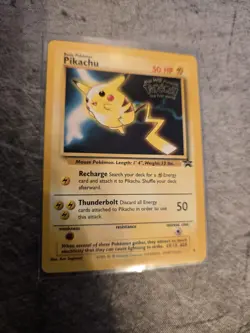1999 Pokemon Pikachu Black Star The First Movie Promo Card TCG - Image 1
