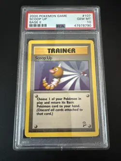 2000 POKEMON BASE SET 2 #107 SCOOP UP PSA 10 - Image 1