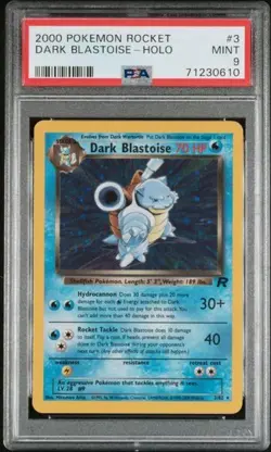 2000 POKEMON ROCKET #3 DARK BLASTOISE HOLO MINT PSA 9 - Image 1