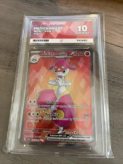 Ace 10 Medicham Ex Full Art Pokemon Stellar Crown 161/142 2024 Card TCG - Image 1