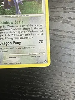 Pokemon TCG Garchomp 9/123 Mysterious Treasures Holo Vintage Nintendo 2007 LP - Image 5
