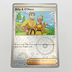 Billy & O'Nare Reverse Holo 142/159 Pokemon Scarlet Violet Journey Together - Image 1