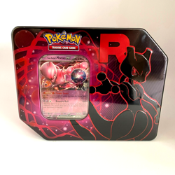 Pokemon Destined Rivals Team Rocket Tin MewTwo Scarlet & Violet New Sealed - Image 1