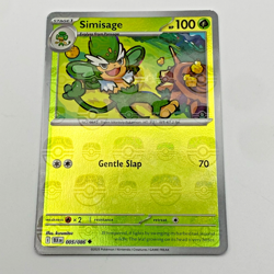 Simisage Pokemon Scarlet Violet Black Bolt Poke Ball Pattern 005/086 - Image 1