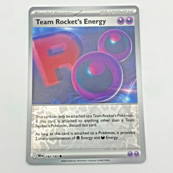 Team Rocket's Energy 182/182 Rev Holo Pokemon Scarlet Violet Destined Rivals - Image 1
