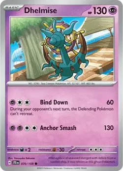 Dhelmise Common 070/159 Pokemon Scarlet Violet Journey Together - Image 1