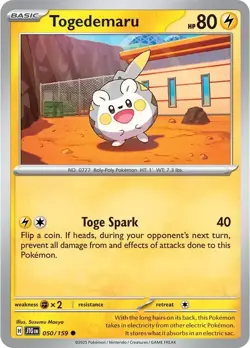 Togedemaru Common 050/159 Pokemon Scarlet Violet Journey Together - Image 1