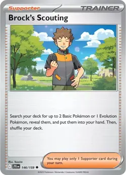 Brock's Scouting UnCommon 146/159 Pokemon Scarlet Violet Journey Together - Image 1