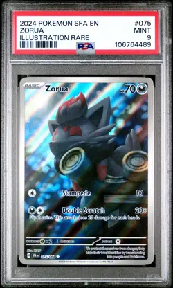 2024 POKEMON SFA EN-SHROUDED FABLE ILLUSTRATION RARE #075 ZORUA PSA 9 - Image 1