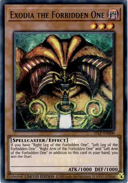MCM EBAY LIVE YUGIOH EXODIA THE FORBIDDEN ONE 25LP-EN000 EMBLAZONED ULTRA NM - Image 1