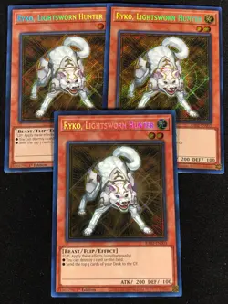 Yugioh Ryko Lightsworn Hunter RA02-EN003 1st SECRET X3 (NM) - Image 1