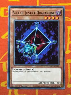 YUGIOH ALLY OF JUSTICE QUARANTINE COMMON 1ST EDITION NM HAC1-EN088 - Image 1