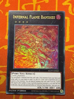 YUGIOH INFERNAL FLAME BANSHEE ULTRA RARE 1ST NM AGOV-EN043 - Image 1