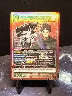 Eren Jaeger Attack Titan UE10BT-AOT-1-094 SR Attack on Titan Union Arena Card - Image 1