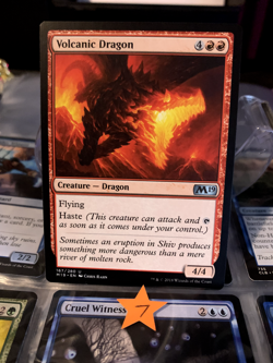 Volcanic Dragon - Light Play English MTG Magic 2019 Core Set - Image 1