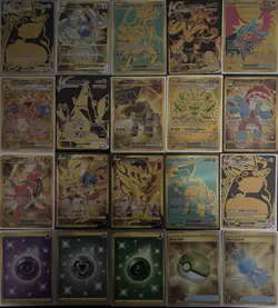 Pokemon TCG Ultra Secret Rare Gold Card Lot Charizard Lugia Pikachu Roaring Moon - Image 1