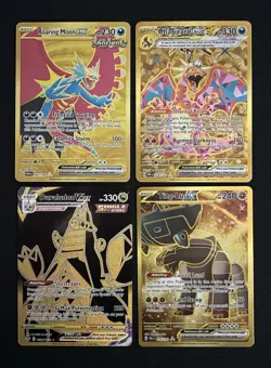 Pokemon TCG Ultra Secret Rare Gold Card Lot Charizard Lugia Pikachu Roaring Moon - Image 4